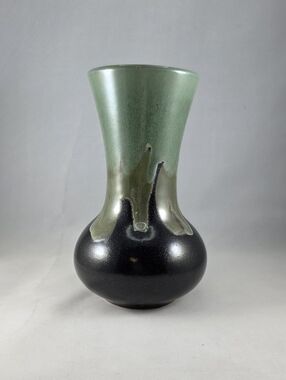 Green and Black Ceramic Vase